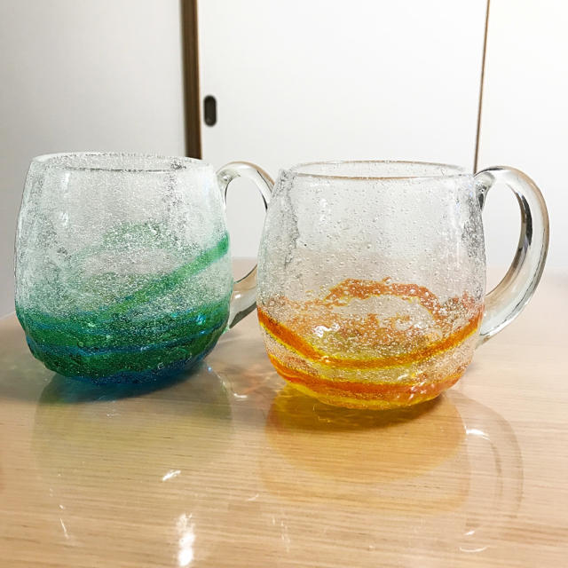 琉球ガラスのペアグラス インテリア/住まい/日用品のキッチン/食器(グラス/カップ)の商品写真