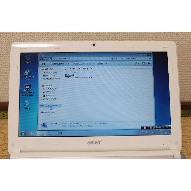Acer(エイサー)のAcer Aspire One D270-F61C/WF  スマホ/家電/カメラのPC/タブレット(ノートPC)の商品写真