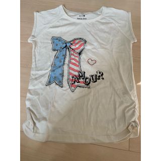 アーヴェヴェ(a.v.v)の子供服 Tシャツ 白ティ 150(Tシャツ/カットソー)