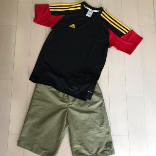 アディダス(adidas)の【美品】adidas アディダス ハーフパンツ Tシャツセット 150(Tシャツ/カットソー)