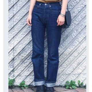 ビームス(BEAMS)の大人気 美品 ビームス 購入 Lee ハイウェスト インディゴ デニム パンツ(デニム/ジーンズ)