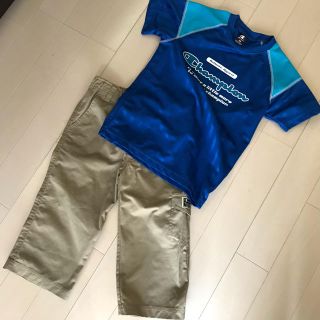 チャンピオン(Champion)の【美品】champion  チャンピオン 7分丈パンツ Tシャツセット 150(Tシャツ/カットソー)