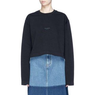 acne 水彩画　ショート丈　design スウェット　トレーナー