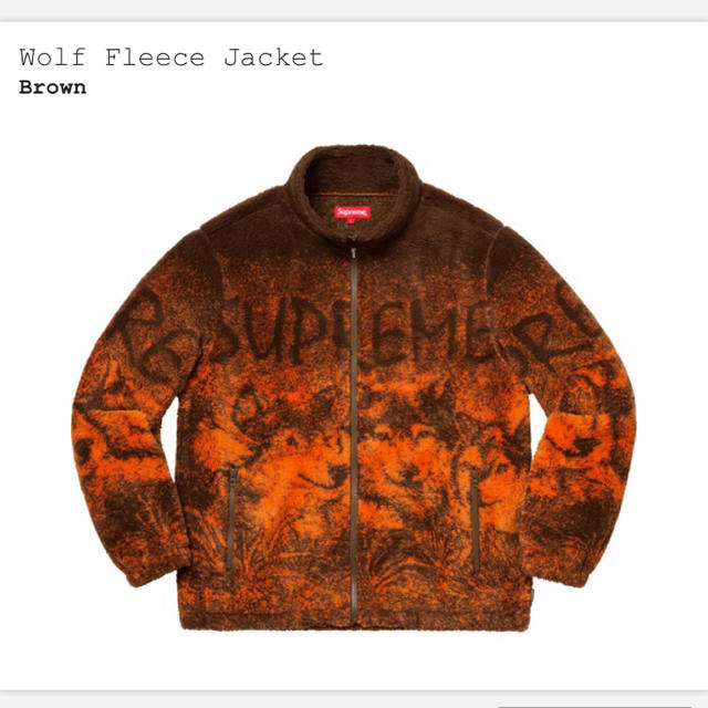 supreme wolf fleece jacket フリースジャケット