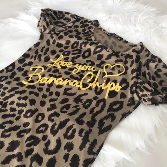 BANANA CHIPS(バナナチップス)の美品☆バナナチップスBANANA CHIPS 150㎝豹柄ワンピース キッズ/ベビー/マタニティのキッズ服女の子用(90cm~)(ワンピース)の商品写真