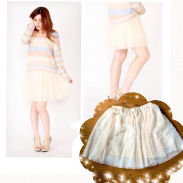 salus(サルース)のホワイトチュールスカート レディースのスカート(ミニスカート)の商品写真