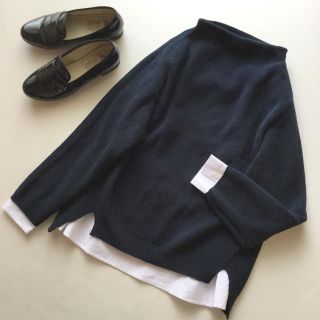 ユナイテッドアローズ(UNITED ARROWS)のほぼ新品*ユナイテッドアローズ*3wayレイヤードコットンニットプルオーバー(ニット/セーター)