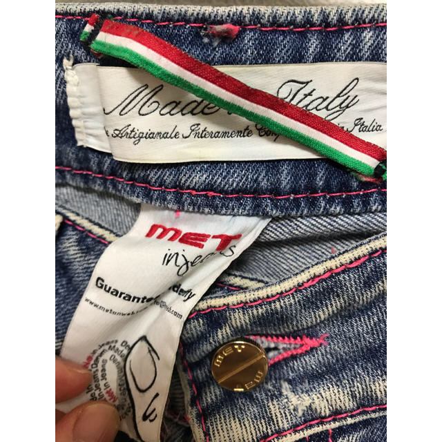 MET - met in jeans イタリア製ジーンズスワロフスキービーズ 28インチ