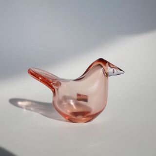 イッタラ(iittala)の取置き中　ビンテージ シエッポ  オレンジ ×クリア アラビアシール有(置物)