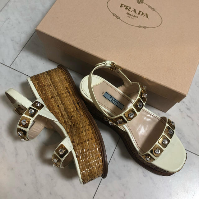 PRADA 厚底サンダル 37