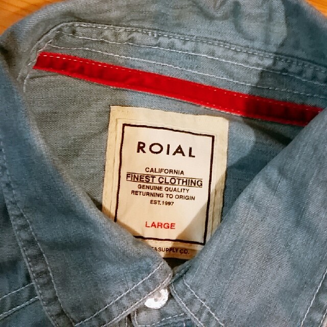 ROYAL PARTY(ロイヤルパーティー)のROIAL　デニム半袖シャツ　ブランド メンズのトップス(Tシャツ/カットソー(半袖/袖なし))の商品写真