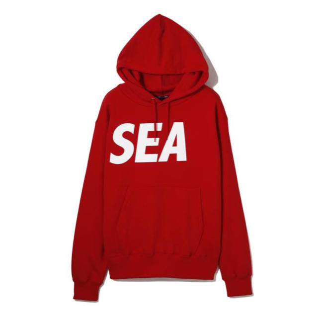 WIND AND SEA プルオーバー パーカー RED ウィンダンシー 新品