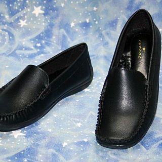 送料込み【SALE】合皮ローファー #1002 BLACK  Ｍ ■新品(ローファー/革靴)