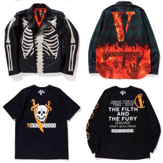 ネイバーフッド(NEIGHBORHOOD)のネイバーフッド Vlone コラボ ライダース セット(ライダースジャケット)