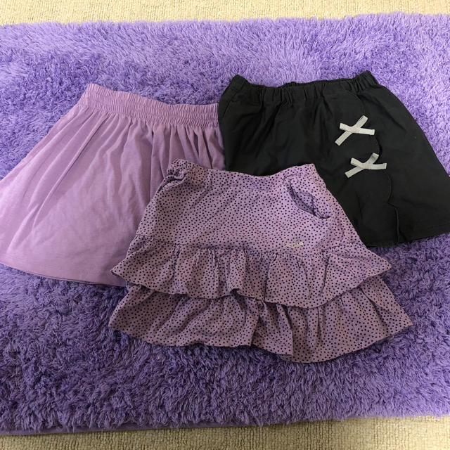 Bebe他130cmお得 なーんと3枚セット♬︎ キッズ/ベビー/マタニティのキッズ服女の子用(90cm~)(スカート)の商品写真