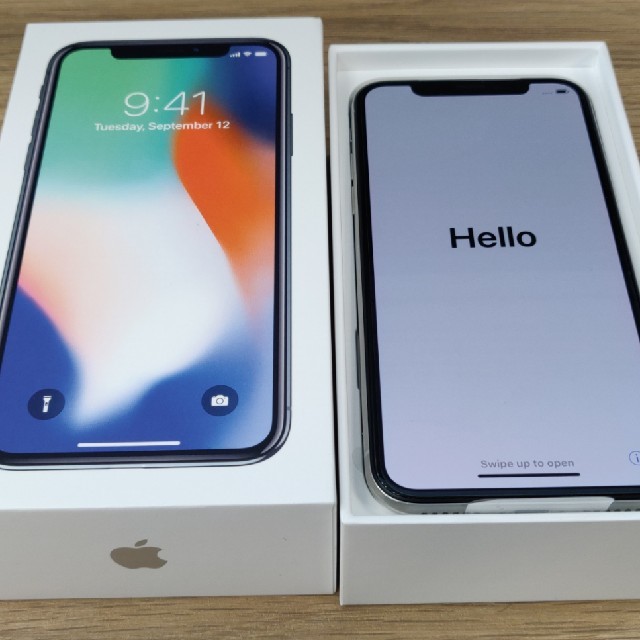 未使用SIMロック解除手続済ドコモiPhone X 64GB シルバー