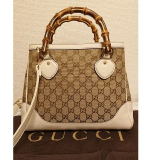 グッチ(Gucci)の専用 グッチ バンブー ダイアナ バッグ アイボリー(ハンドバッグ)