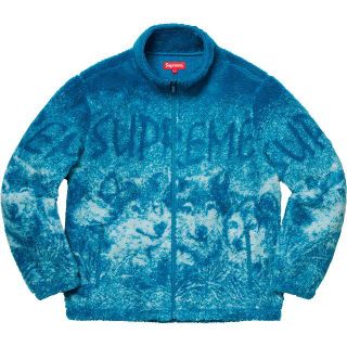 シュプリーム(Supreme)のSupreme Wolf Fleece Jacket 青 S(ジャージ)