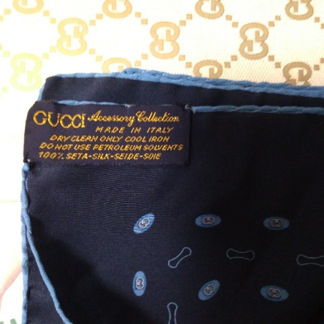 Gucci(グッチ)のGUCCIハンカチ　ハンカチーフ メンズのファッション小物(ハンカチ/ポケットチーフ)の商品写真