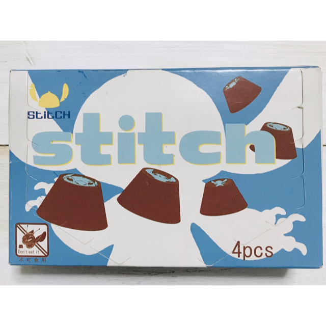 STITCH(スティッチ)のスティッチ ピノ風マスコット パッケージ 食品サンプル 非売品 パロディ エンタメ/ホビーのおもちゃ/ぬいぐるみ(キャラクターグッズ)の商品写真