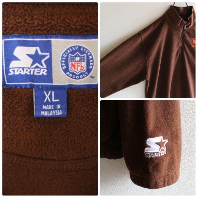 Reebok(リーボック)のUS スターター NFL BROWNS ハーフジップ フリース スウェット XL メンズのトップス(スウェット)の商品写真