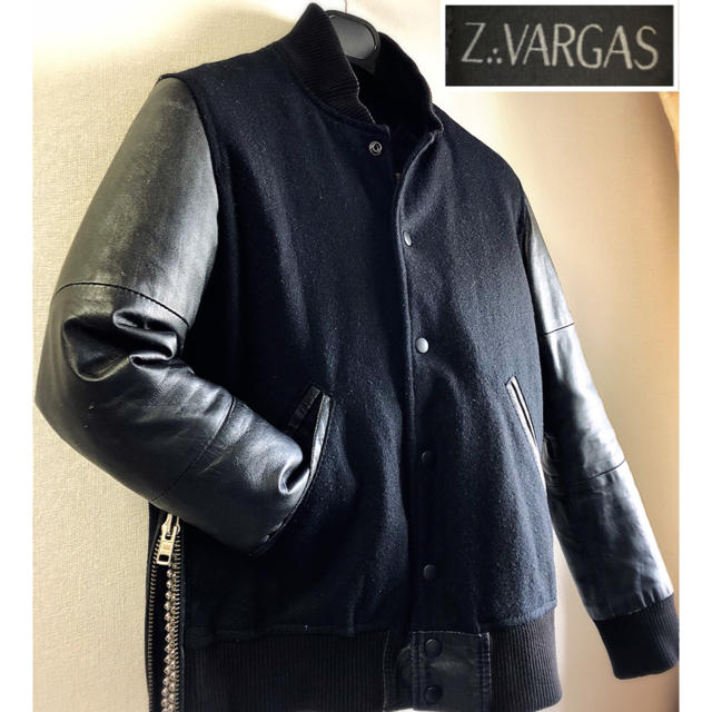 LHP(エルエイチピー)のZAC VARGAS ザックバルガス ウールメルトンリメイクスタジャン 古着加工 メンズのジャケット/アウター(スタジャン)の商品写真