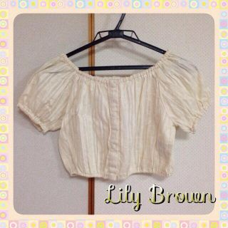 リリーブラウン(Lily Brown)のリリーブラウン♡コットンドビーブラウス(カットソー(半袖/袖なし))