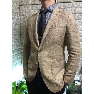 ビームス(BEAMS)の美品 春夏 LARDINI ラルディーニ ジャケット ベージュ アイコン(テーラードジャケット)