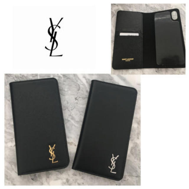 iPhone10 ケース Yves Saint Laurent  シルバー