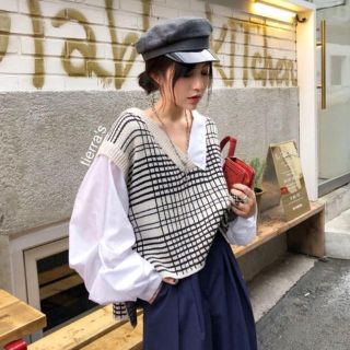 ザラ(ZARA)の再入荷❁︎❁︎アシンメトリー 袖コンシャス レイヤードスタイル ブラウス(ニット/セーター)