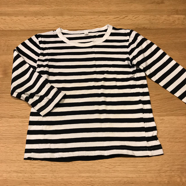 MUJI (無印良品)(ムジルシリョウヒン)の無印☆ボーダー長袖Tシャツ キッズ/ベビー/マタニティのキッズ服男の子用(90cm~)(Tシャツ/カットソー)の商品写真