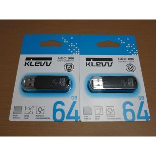 2個セット 新品 USBフラッシュメモリ 64GB ESSENCORE(PC周辺機器)