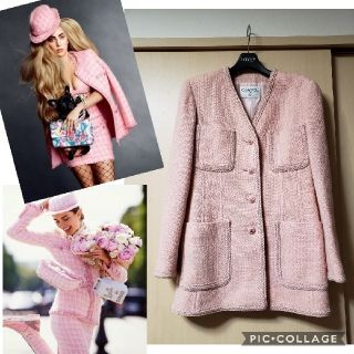 シャネル(CHANEL)のシャネル　CHANEL　ヴィンテージピンク🌸　春ジャケット(ノーカラージャケット)