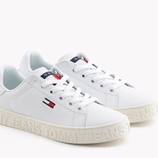 トミー(TOMMY)のTOMMY JEANS エンボスレザースニーカー(スニーカー)