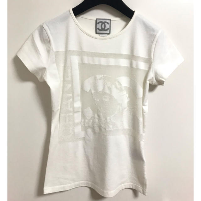 美品★CHANEL レア物 ココ マドモアゼル 透かし ロゴ Tシャツ シャネル