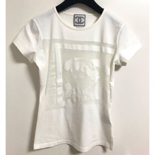 シャネル(CHANEL)の美品★CHANEL レア物 ココ マドモアゼル 透かし ロゴ Tシャツ シャネル(カットソー(半袖/袖なし))