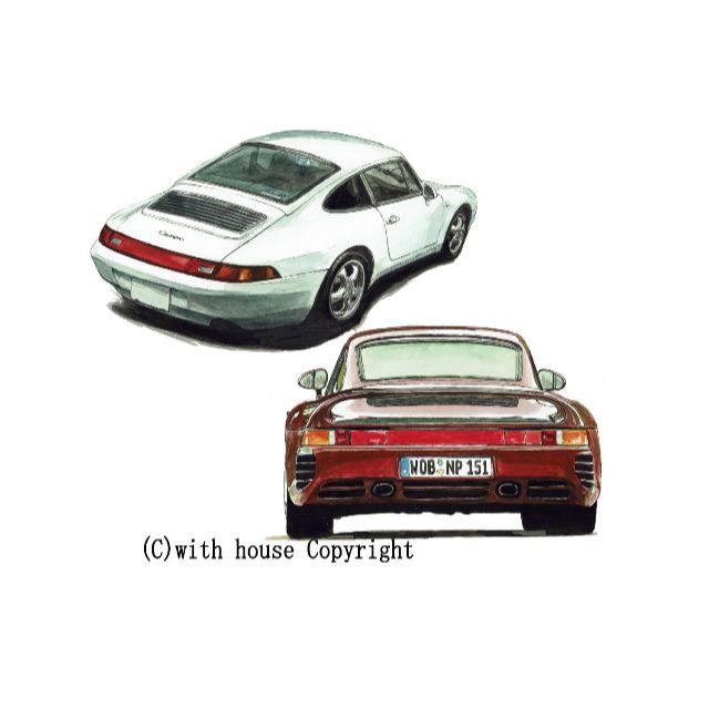 GC-1128 Porsche911/959限定版画直筆サイン額装●作家平右ヱ門 エンタメ/ホビーの美術品/アンティーク(版画)の商品写真