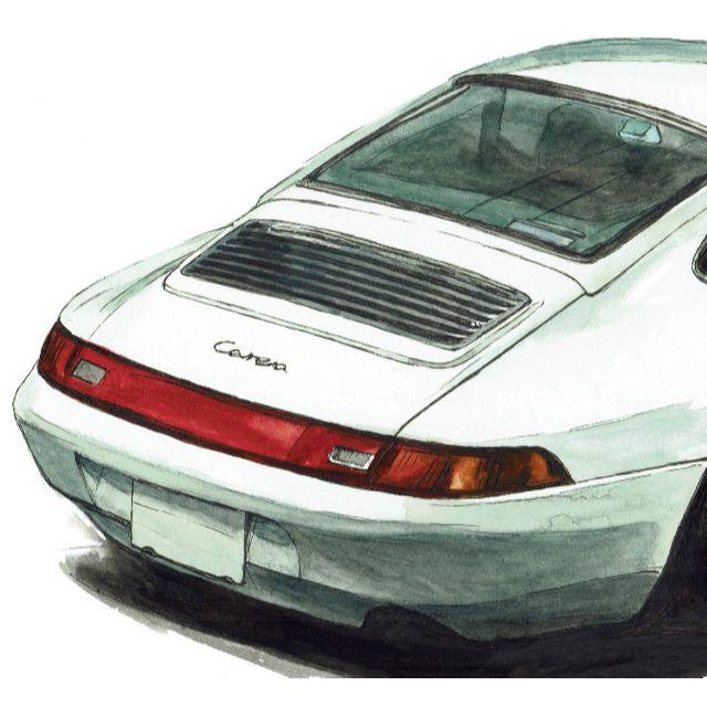 GC-1129 ポルシェ911カレラ限定版画直筆サイン額装●作家平右ヱ門 エンタメ/ホビーの美術品/アンティーク(版画)の商品写真