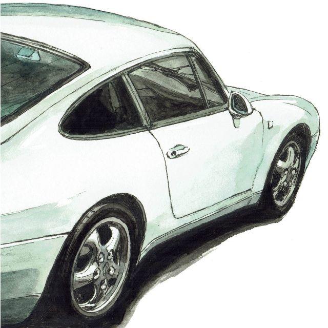 GC-1129 ポルシェ911カレラ限定版画直筆サイン額装●作家平右ヱ門 エンタメ/ホビーの美術品/アンティーク(版画)の商品写真