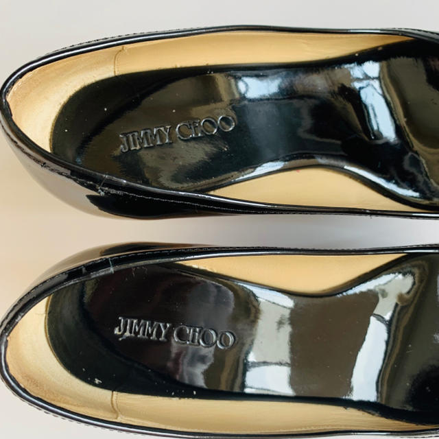 JIMMY CHOO(ジミーチュウ)の美品【JIMMY CHOO】ジミーチュウ ウェッジ パンプス サンダル 黒 レディースの靴/シューズ(ハイヒール/パンプス)の商品写真