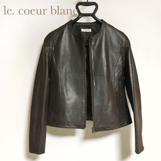 ルクールブラン(le.coeur blanc)の【le. coeur blanc ルクールブラン】本革ライダースジャケット (ライダースジャケット)