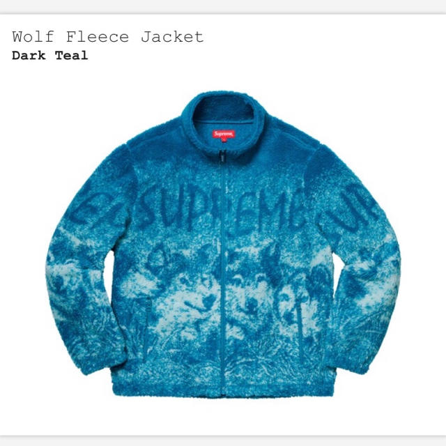 【使い勝手の良い】 Supreme M S blue jacket fleece wolf supreme - ブルゾン