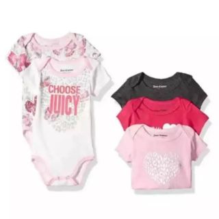 アナップキッズ(ANAP Kids)の新品☆Juicy Couture ロンパース5点セット 60 70(ロンパース)