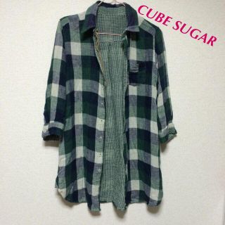 キューブシュガー(CUBE SUGAR)のリバーシブル♡チェックシャツ(シャツ/ブラウス(長袖/七分))