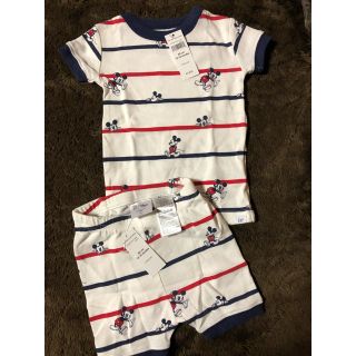 ベビーギャップ(babyGAP)の新品 babyGAP ミッキー セットアップ 90cm 綿100% 男の子 半袖(パジャマ)