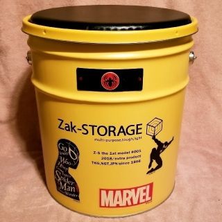 マーベル(MARVEL)のスパイダーマン スツール ペール缶 イエロー 新品 MARVEL イス 収納(スツール)