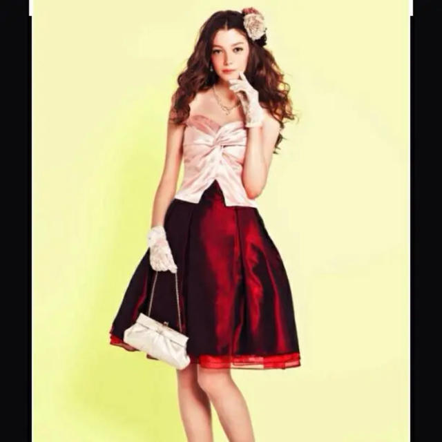 AIMER(エメ)のAimer(エメ)パーティードレス ピンク＆レッド レディースのフォーマル/ドレス(ミディアムドレス)の商品写真