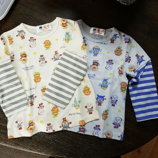 バンダイ(BANDAI)のアンパンマン 重ね着風 長袖Tシャツ2枚組(Tシャツ/カットソー)