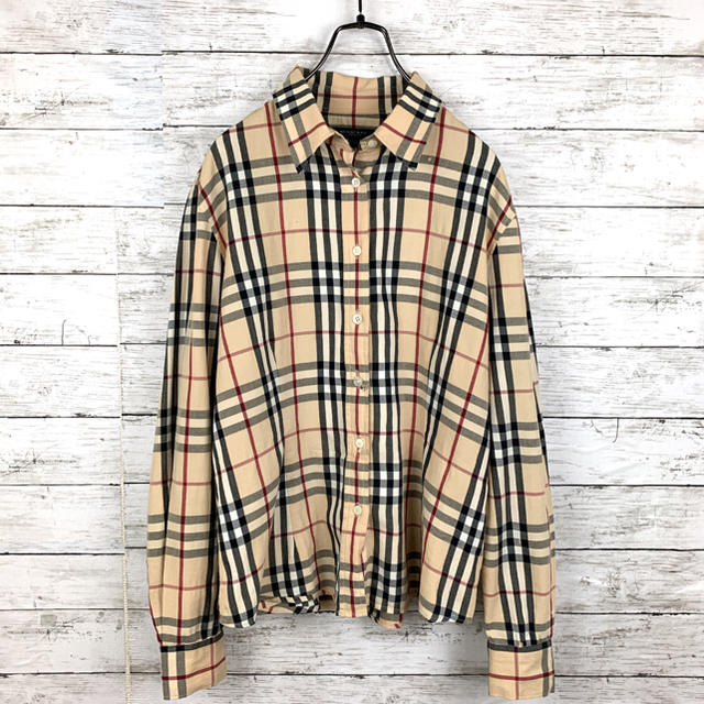 希少 90s バーバリー BURBERRY チェックシャツ ノバチェック 希少 90s バーバリー BURBERRY チェックシャツ ノバチェック
