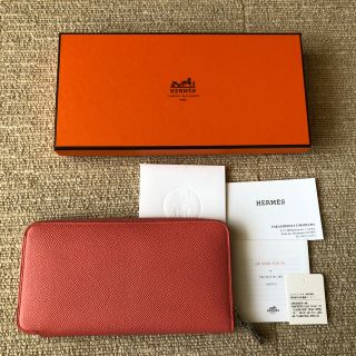 エルメス(Hermes)の百貨店購入★エルメス シルクイン 長財布 フラミンゴ(財布)